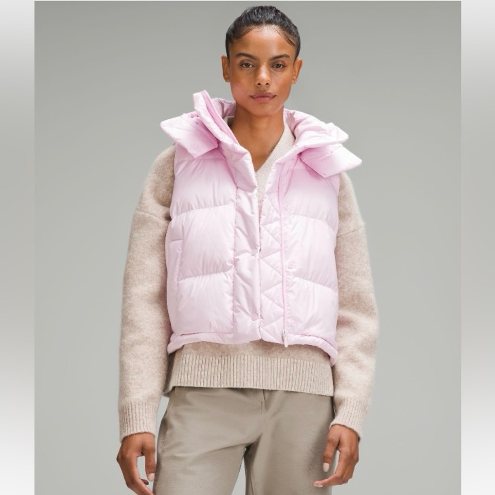 NWT Wunder Puff Cropped Vest in Meadowsweet Pink